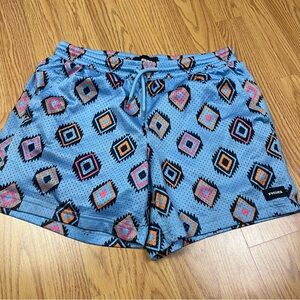 RSQ Blue Geometric Men's Athletic Mesh Shorts
